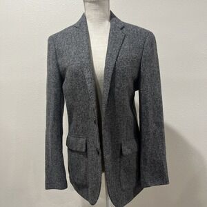 J.Crew Ludlow Blazer Herringbone Tweed British Moon Fabric Sport Coat Jacket 36S